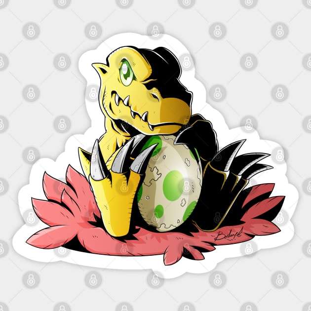 Agumon Fullcolor Sticker by Barlume